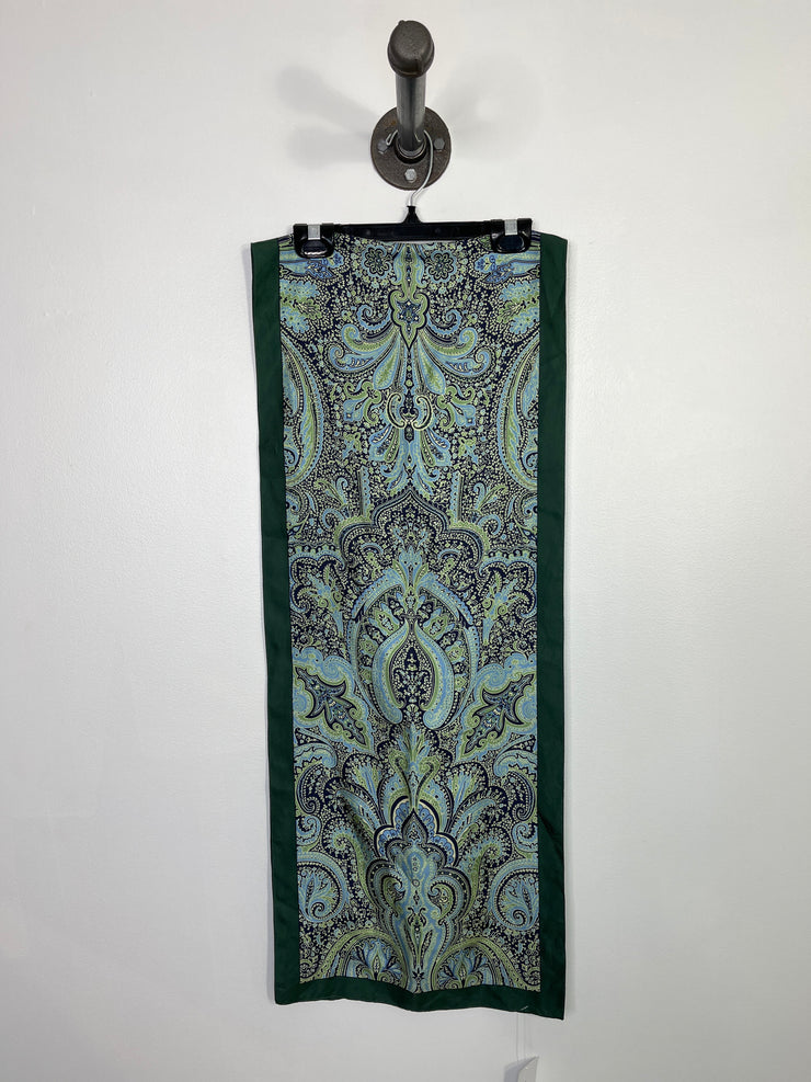 No Brand Grn/Bl Satin Scarf