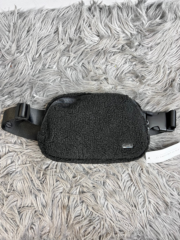 Lole Black Fuzzy Fanny Pack