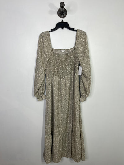 By the River Grn Floral Maxi