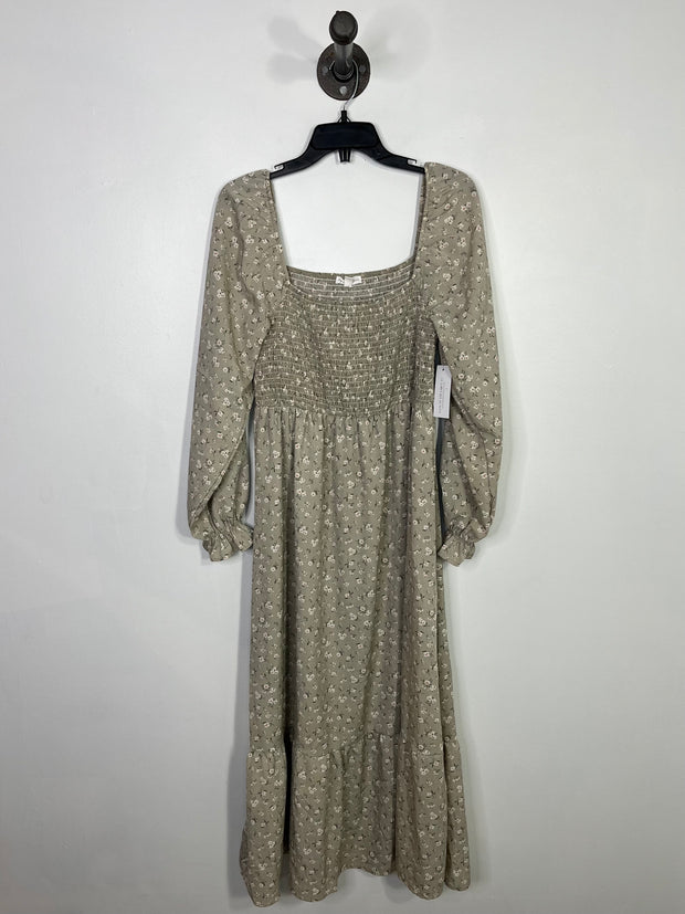 By the River Grn Floral Maxi