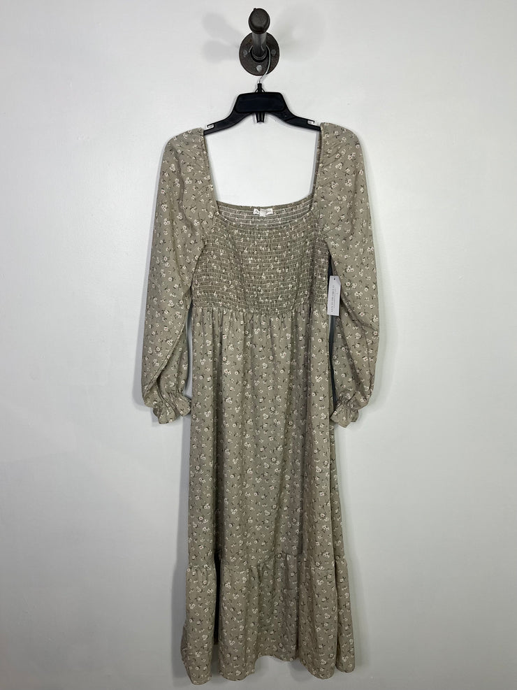 By the River Grn Floral Maxi