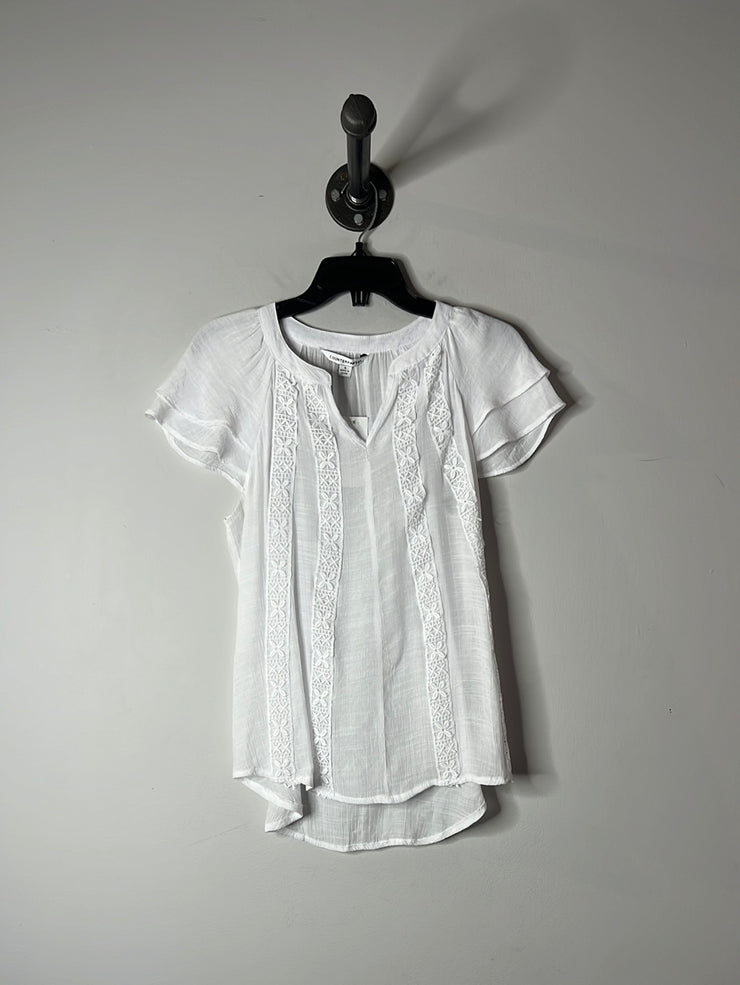 Counterparts White Lace Blouse