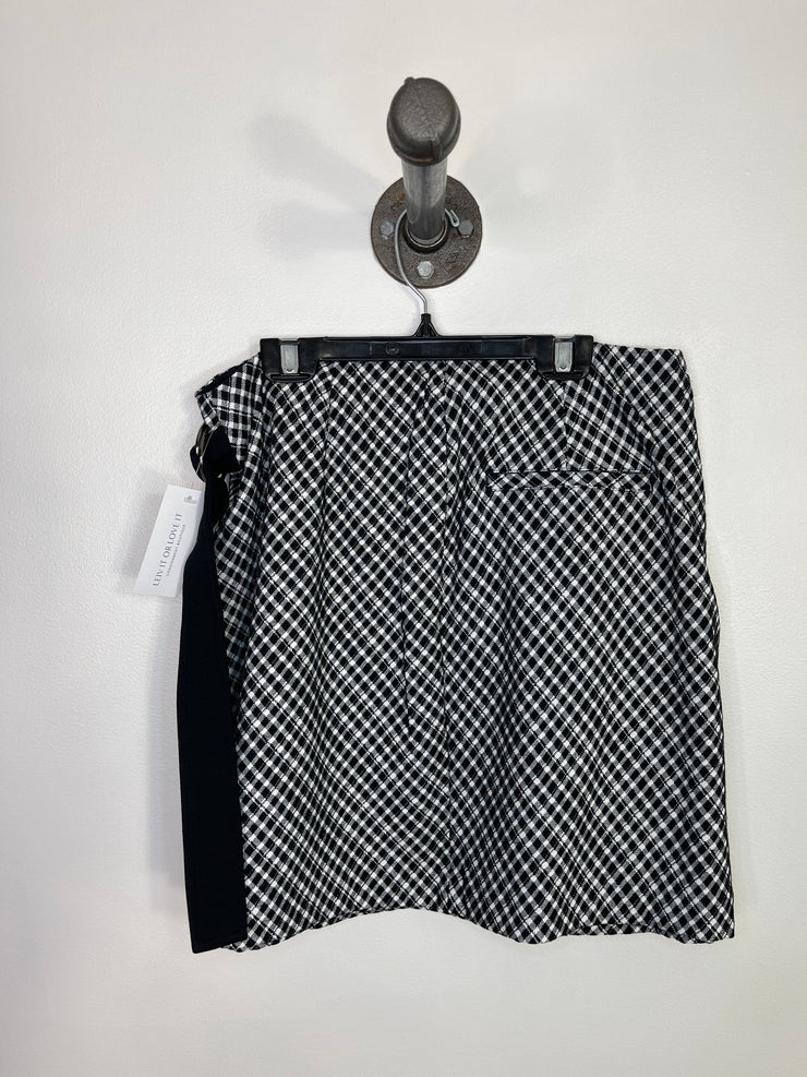 Spanx Blk/Wht Checkered Skirt