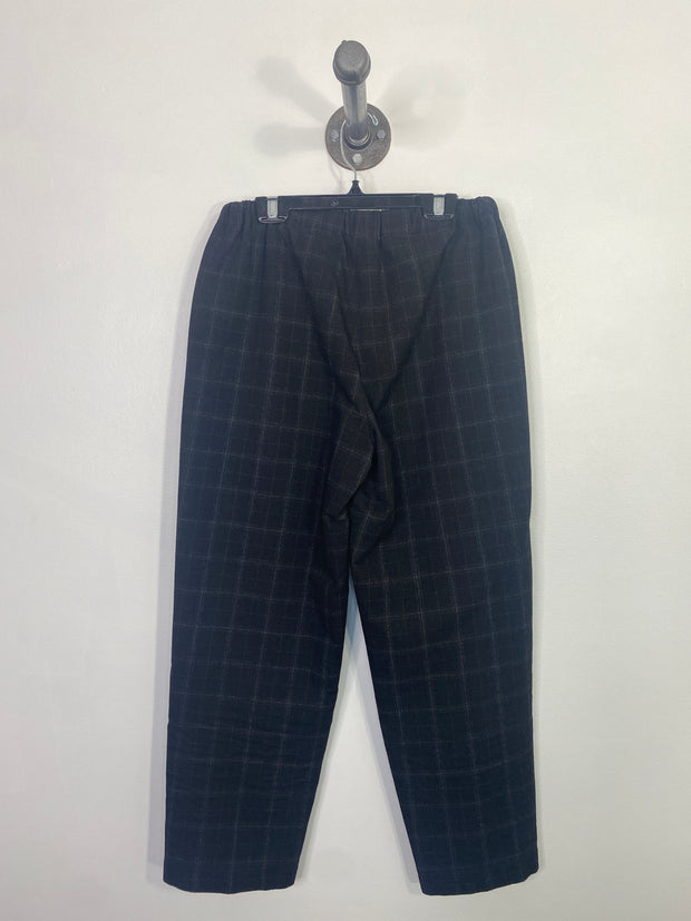 Babaton Blk Plaid Tie Trousers