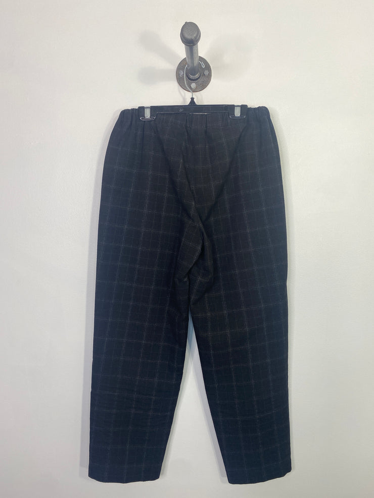 Babaton Blk Plaid Tie Trousers