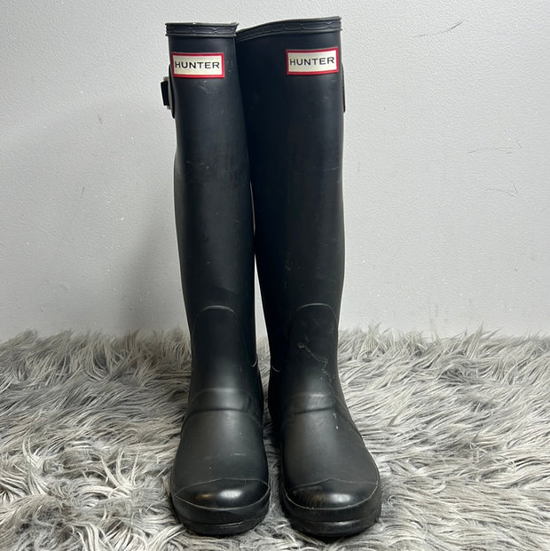 Hunter Black High Boots