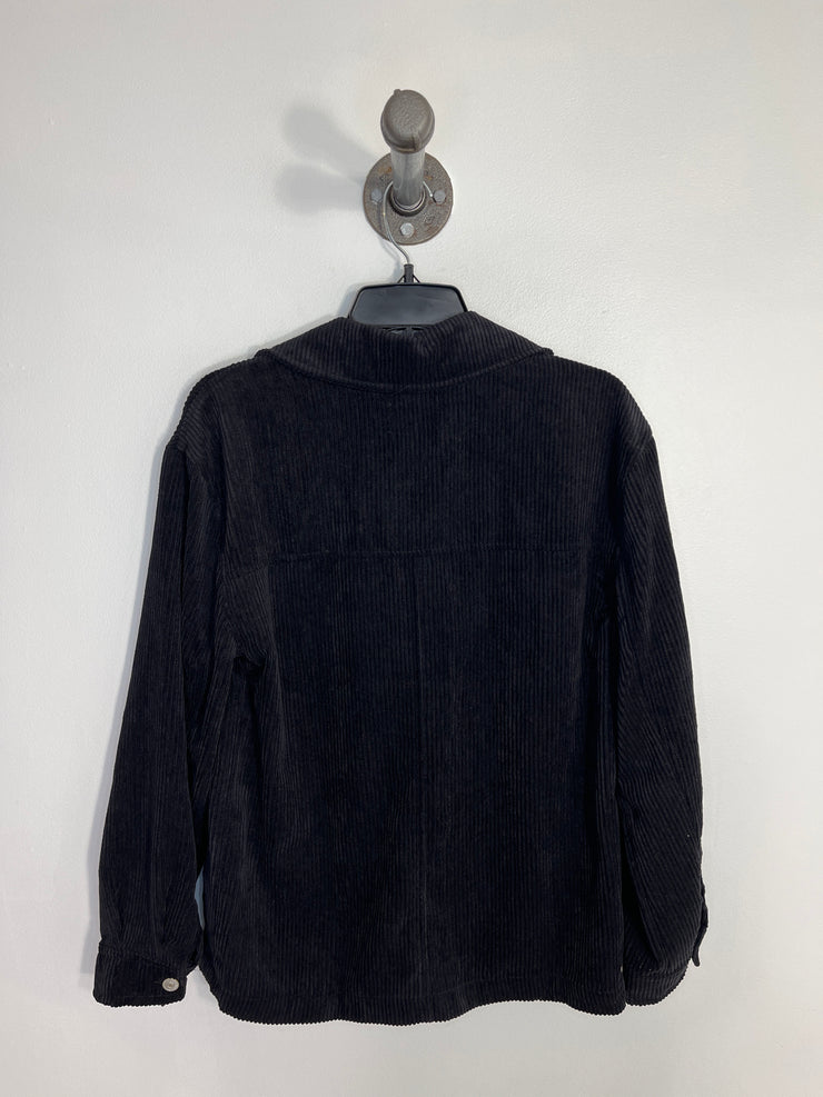 Love Tree Black Corduroy Top