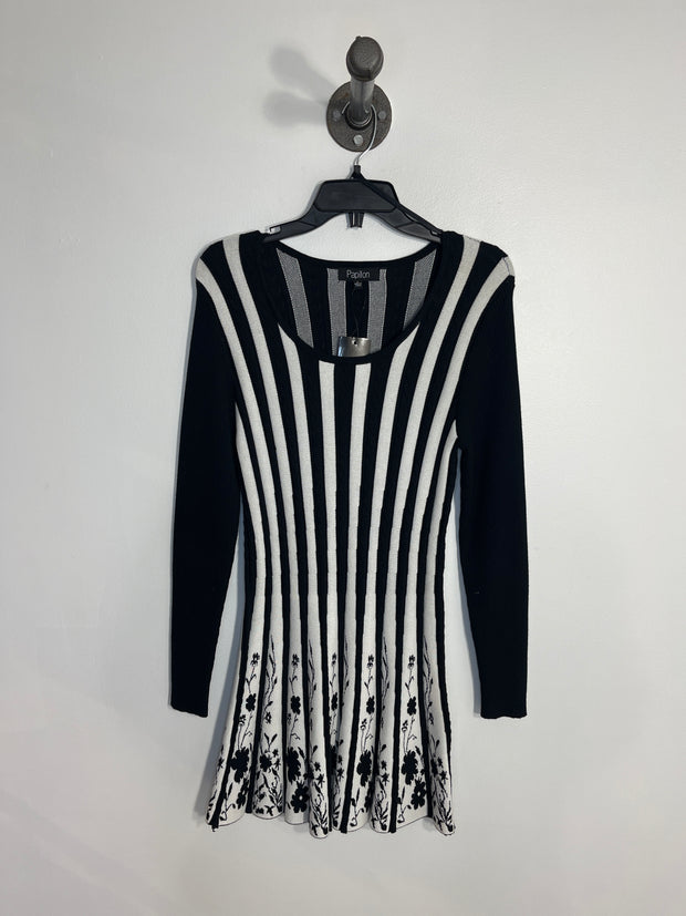 Papillon Blk/Wht Knit Dress