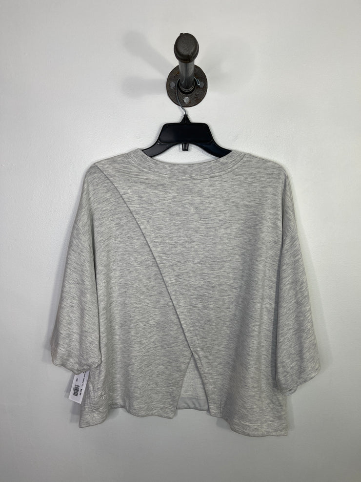Athleta Grey Cropped Tee