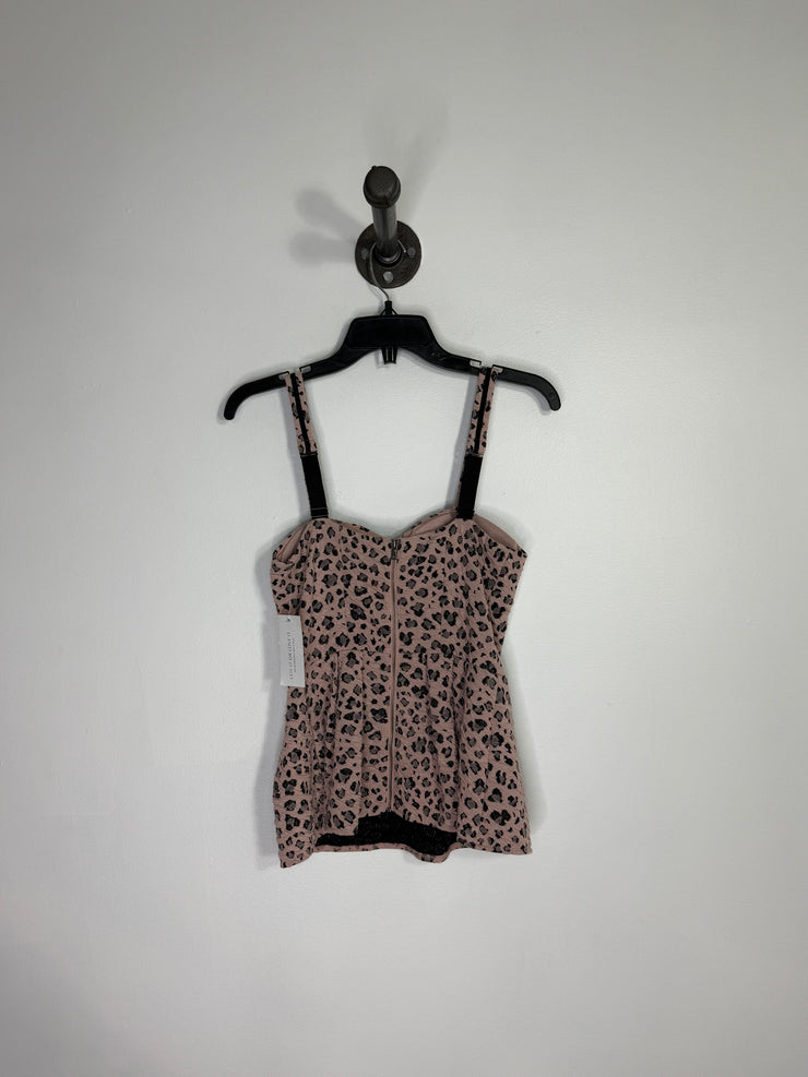 Guess Pnk/Blk Cheetah Top
