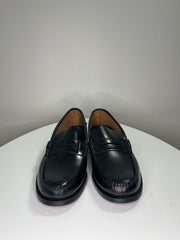 Serbago Blk Leather Loafers