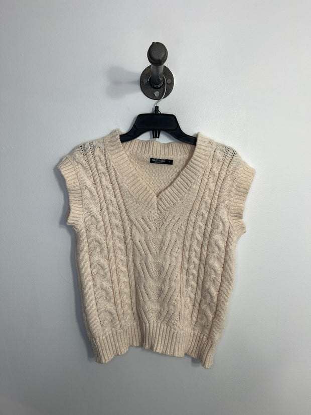 Nasty Gal Cream Sweater Vest