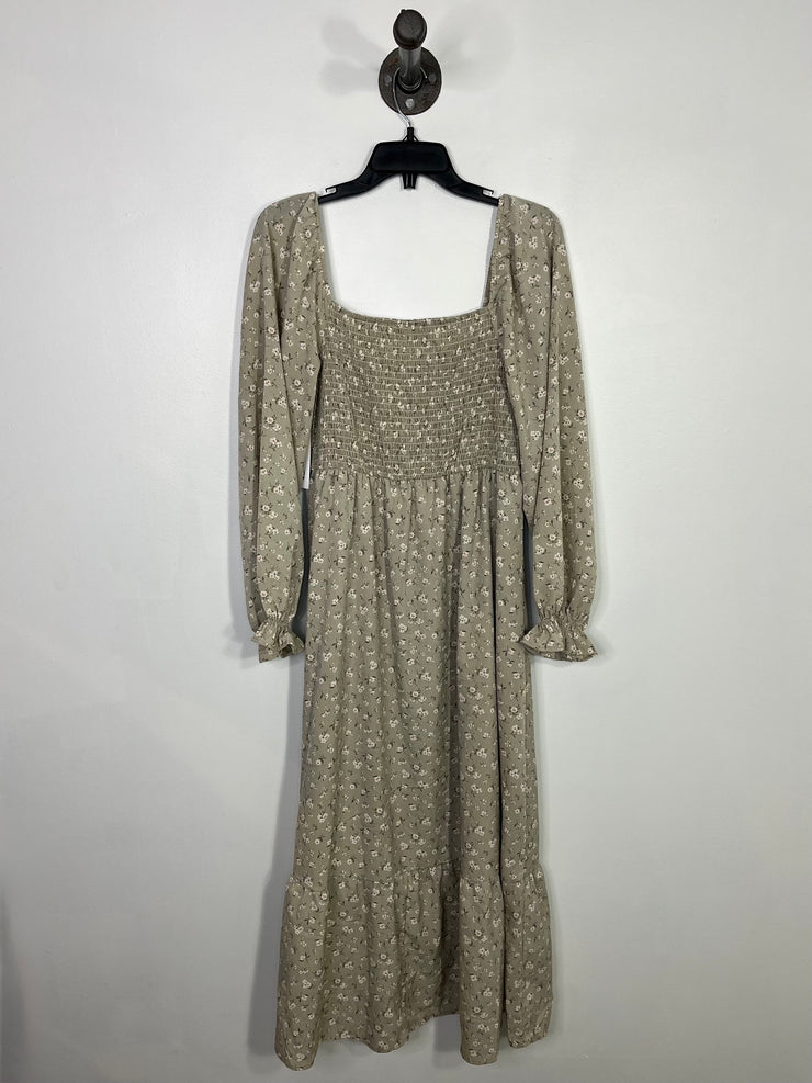 By the River Grn Floral Maxi