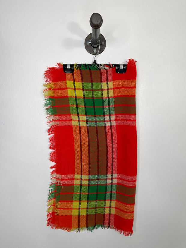 No Brand Red/Grn Plaid Scarf