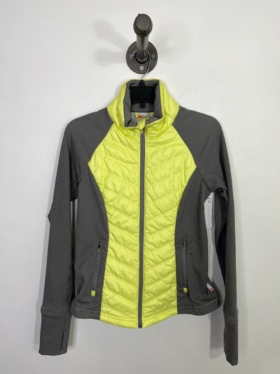 Zella Gry/Yllw Zip Rain Jacket