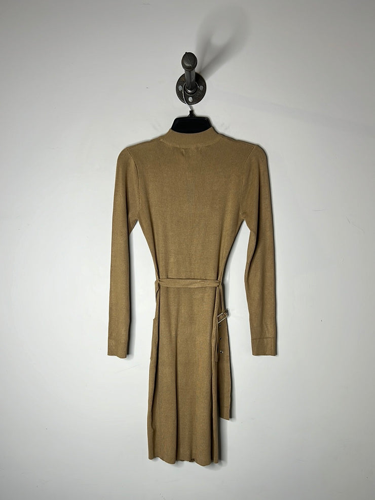 Revamped Brown Sweater Dress