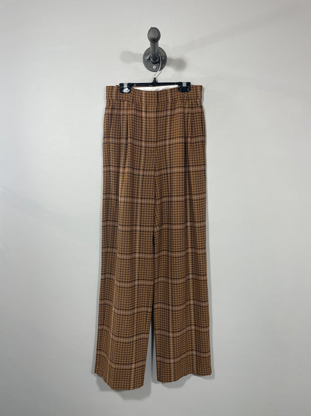 Wilfred Brown Plaid Pants