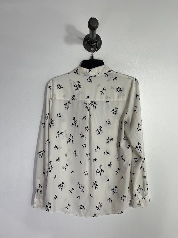 RW & CO Wht Pattern Button Up