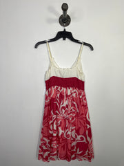 Max S. Wht/Pnk Pattern Dress