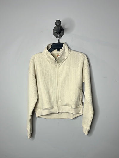 Mono B Cream Zip Up Sweater