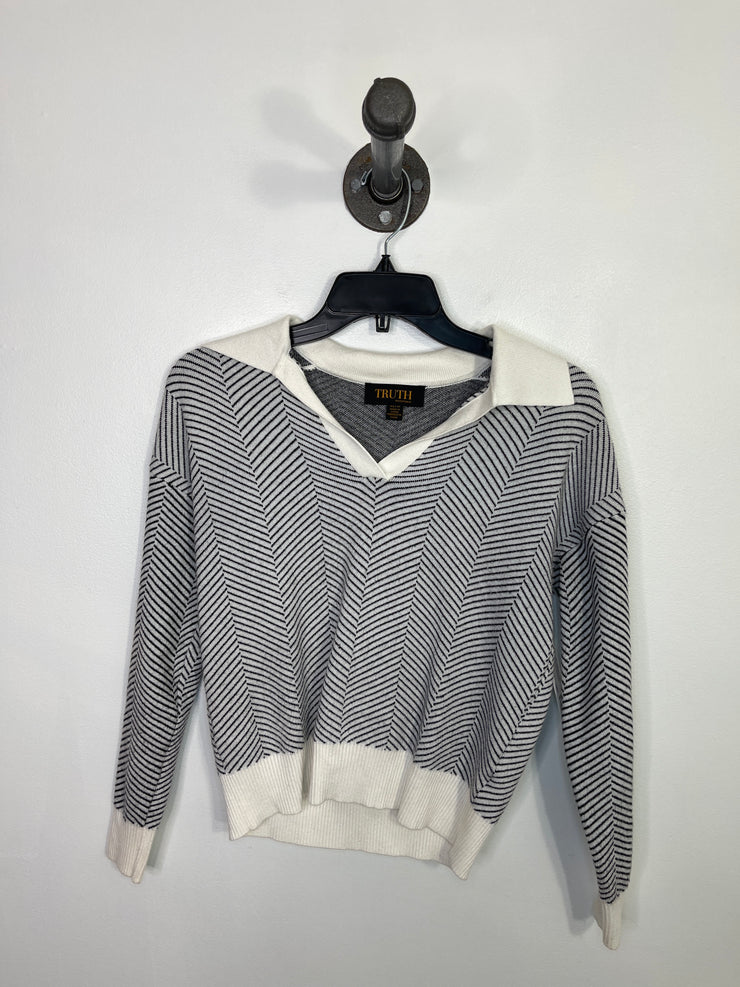 Truth Wht/Gry Pattern Knit