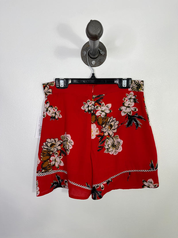 Cameo Rose Red Floral Shorts