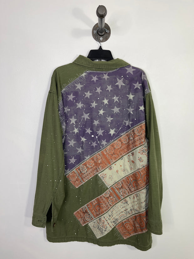 Free P. Green Splatter Shacket