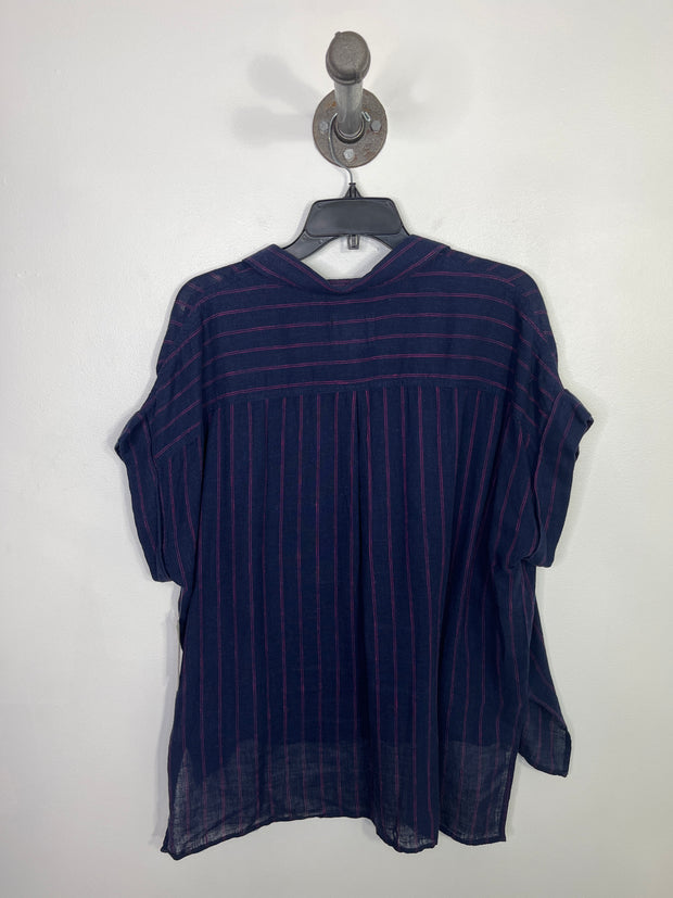 Rails Blue Striped Shortsleeve