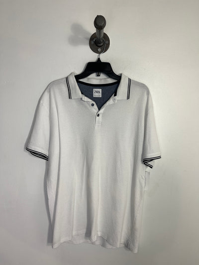 Zara White Polo T-Shirt