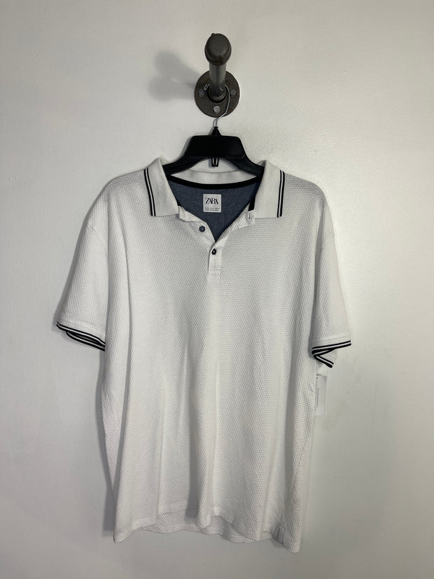 Zara White Polo T-Shirt