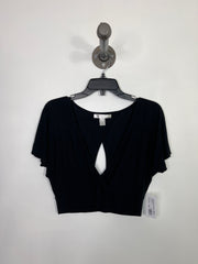 Revamped Black Cropped T-Shirt