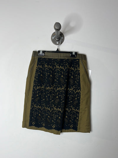 Maeve Olive/Black Lace Skirt