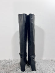 Bottes hautes à talons noirs Zara