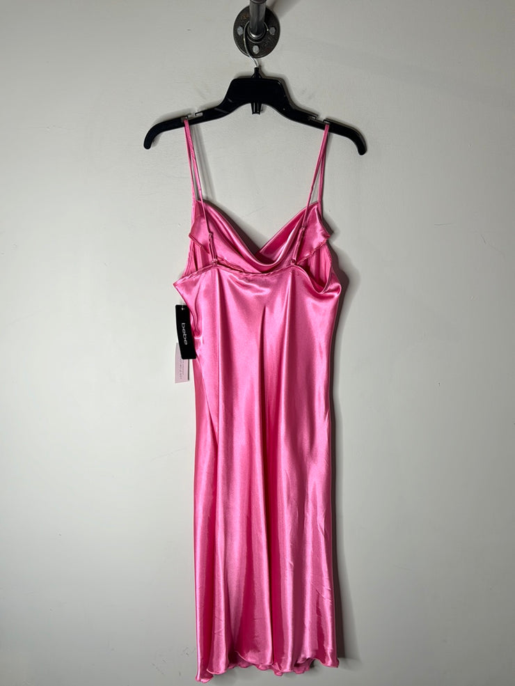 Bebe Pink Maxi Silk Dress