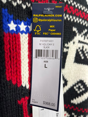 Ralph L. Blk/Rd Knit Sweater