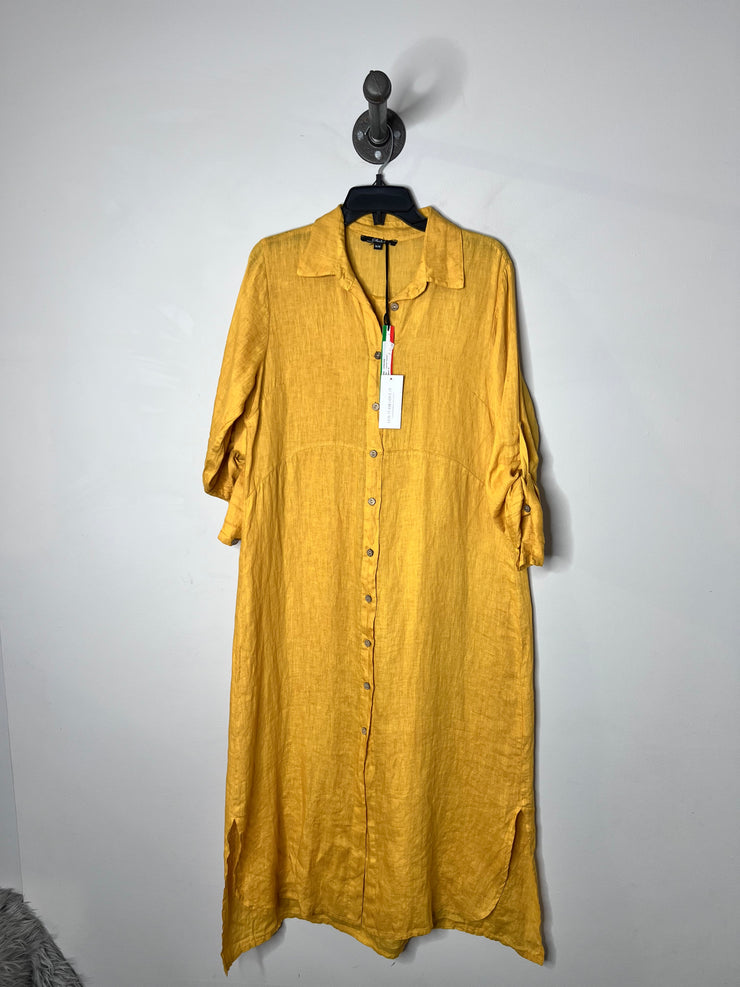 Charlie Yellow Linen Maxi