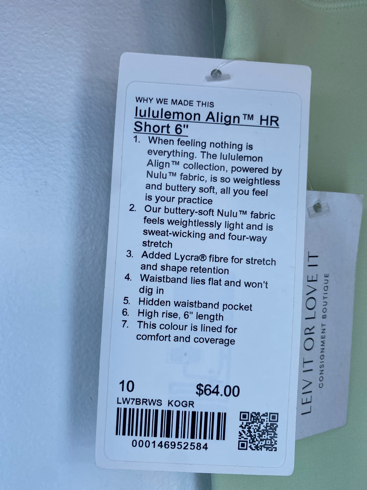 Lululemon Green Align Shorts