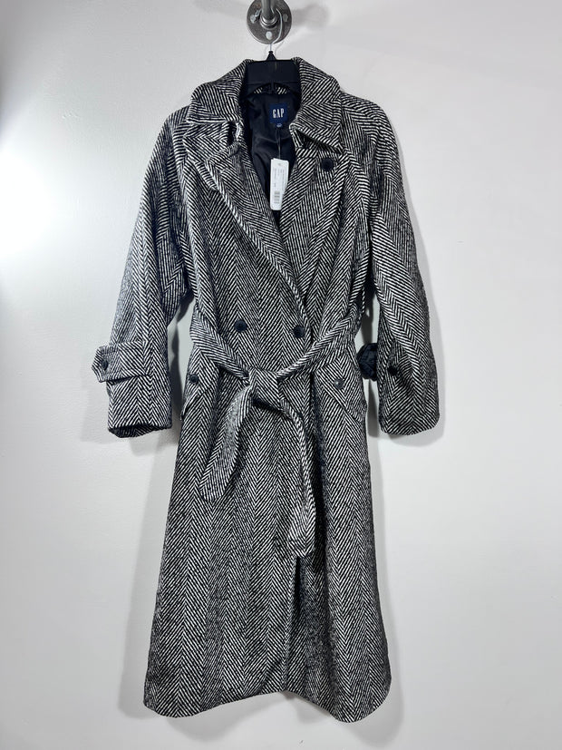 Gap Blk/Wht Trench Coat