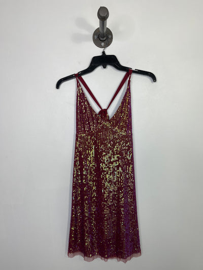 Free People Red Sequin Dress