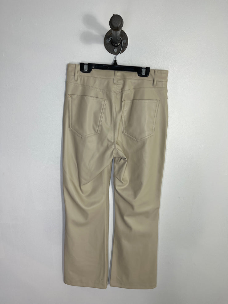 Zara Cream Leather Pants