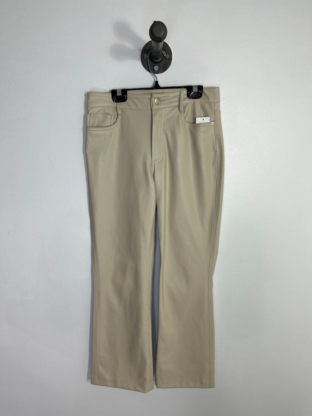 Zara Cream Leather Pants