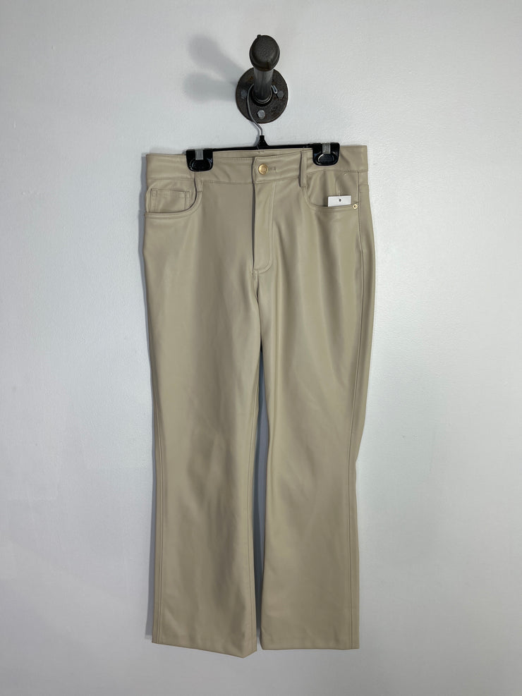 Zara Cream Leather Pants