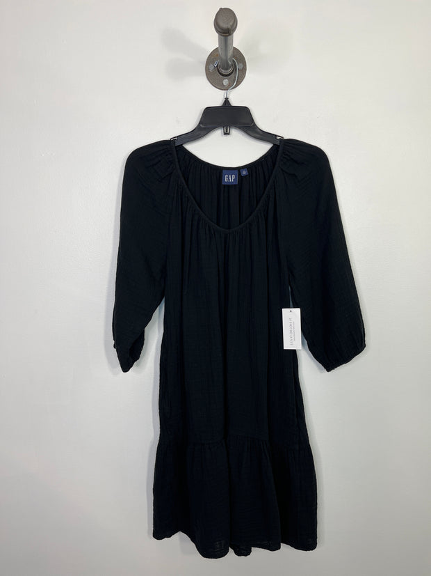 Gap Black Puff Slv Dress