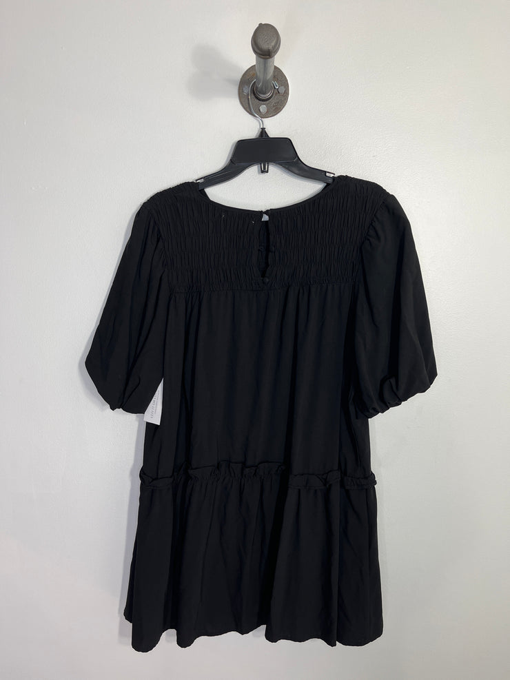 Glamorous Black Puff Dress