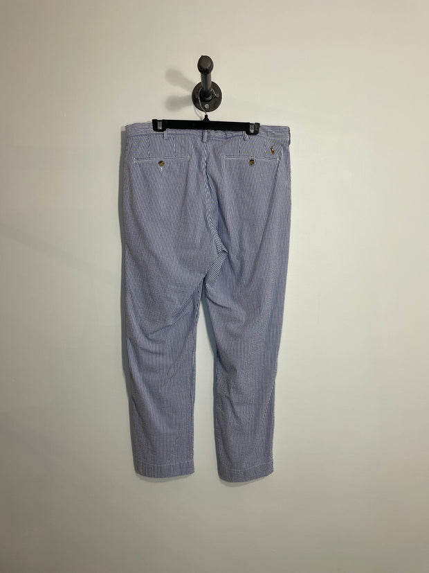 Pantalon droit à rayures bleu/blanc RL