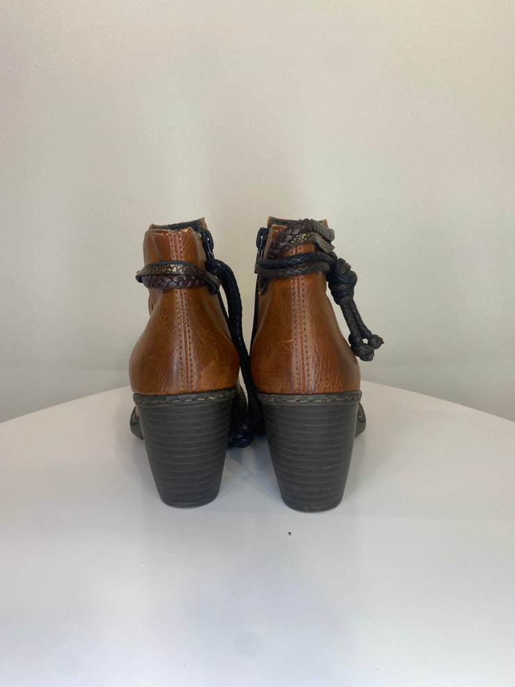 Rieker Tan Brown Leather Boots