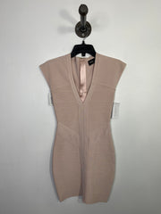 Babaton Pink Fitted Mini Dress