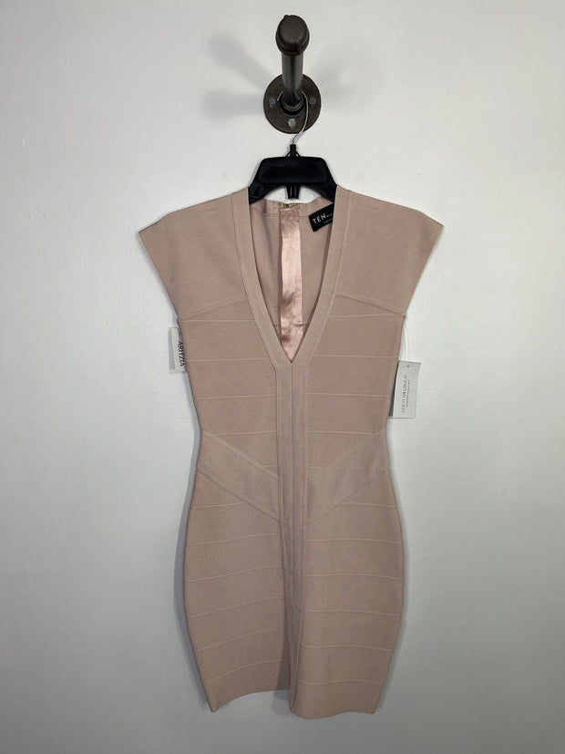 Babaton Pink Fitted Mini Dress