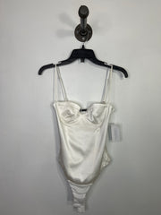 Zara White Satin Bodysuit