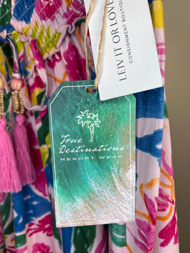 True D. Pnk Pattern Wide Pants